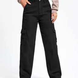Kotty Black Cotton Lycra Solid Jeans-image-54