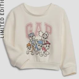 GAP Girls Ltgrey Cotton Graphic Sweatshirt-image-1