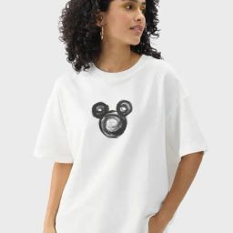 The Souled Store White Printed Oversized T-Shirt-image-59