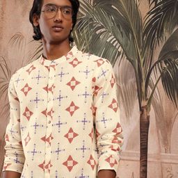 Sangria Ethnic Motifs Print Pure Cotton Kurta-image-35