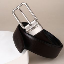 Van Heusen Men Textured Leather Reversible Formal Tang Belt-image-15