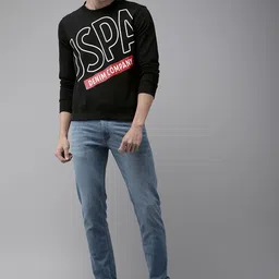 U S Polo Assn Denim Co Men Black Printed Sweatshirt-picture-25