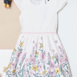 max Girls Floral Printed Pure Cotton Fit & Flare Dress-picture-12