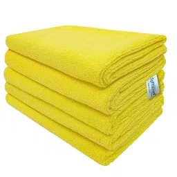 Softspun 40x40 cm 900 GSM Grey, Yellow Microfiber Cloth Pack of 4 Pcs-image-55
