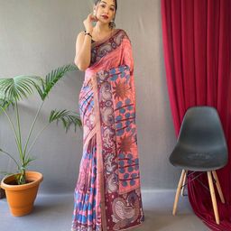 Suha Floral Pure Cotton Saree-image-97