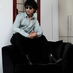 HOUSE OF MAHNOTS Men Comfort Slim Fit Floral Printed Spread Collar Satin Casual Shirt-image-101