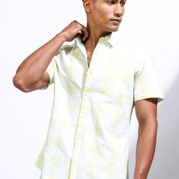 LOCOMOTIVE Premium Men Checked Casual Regular Fit Shirt-image-83