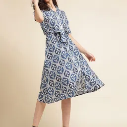 all about you Embellished Print Fit & Flare Dress-image-56