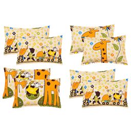 RRC Super Soft Brushed Microfiber Cotton Pillow Cover Pack of 4 - Yellow-11