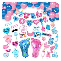 Zyozi Baby Shower Decorations Props Baby Shower Party Favors Pink & Blue - Pack of 58-image-92