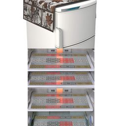 Dakshya Industries Fridge Top Cover and Fridge Mat Combo Set of 5-19