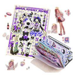 Bunie Cartoon Theme Decorative Stickers Book - 400 Pcs Stickers Purple-19