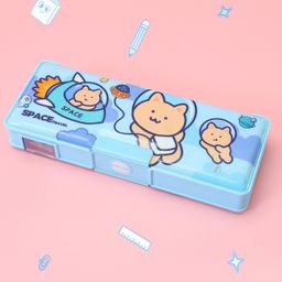 ZOE Space Print Pencil Box - Sky Blue-19