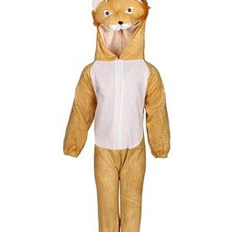 RAJ FANCY DRESSES Full Sleeves Lion Animal Theme Costume Dress - Brown & White-image-64