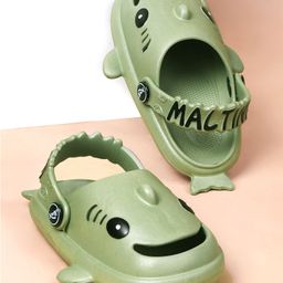 KATS Fish Designed Slingback Clogs - Green-image-2