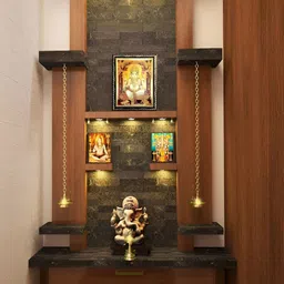 ADA Handicraft Yellow & Red Lord Ganesha Religious Wooden Wall Art-image-73
