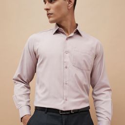 CODE by Lifestyle Men Slim Fit Solid Spread Collar Cotton Formal Shirt-image-86