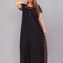 AAKARSHANA CREATION Floral Printed Maxi Nightdress-picture-50