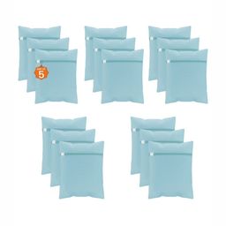 Aura 15-Pcs Blue Reusable Mesh Laundry Bags With Zipper-46