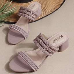 KISTEPS Women Textured Synthetic Regular Block Sandals With Western - Embellished-24