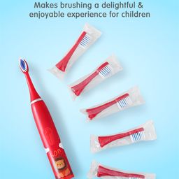 fab n funky Lion Print Battery Powered Electric Toothbrush with Soft Bristles - Red image 4