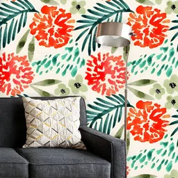 ArtzFolio Printed UV-Resistant Anti-Bacterial Watercolor Floral Pattern Peel & Stick Wallpaper-image-55