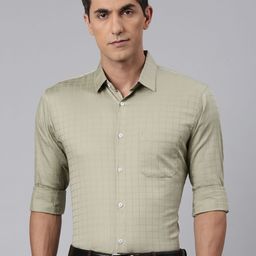 Majestic Man Comfort Slim Fit Windowpane Checked Formal Shirt-image-88