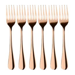 FNS Rosella Rose Gold Stainless Steel Dinner Forks - Set of 6-image-62
