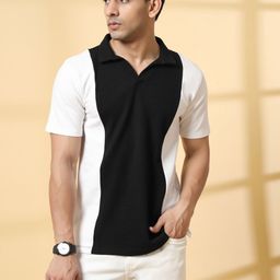 Rigo Colourblocked Polo Collar Cotton T-shirt-picture-13