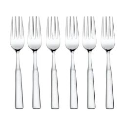 Montavo by FNS Lisbon Silver Stainless Steel Dinner Forks - Set of 6-image-1