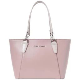 Lino Perros Pink Solid Medium Tote Handbag-63