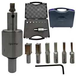 MachEl 3/4 inch (19.05 mm) Straight Shank Rotary Broach Set with 7 HSS Square Punches-picture-28