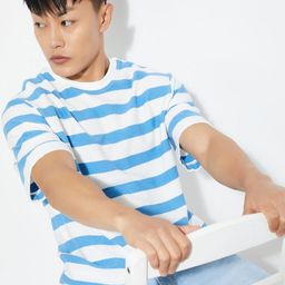 max Men Striped Round Neck Cotton Oversized T-shirt-image-47