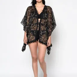 Da Intimo Black Floral Print Swim Dress-image-41