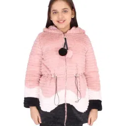 Cutecumber Kids Dusty pink Color Block Pattern Jacket-image-25