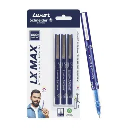 Schneider LX-Max Blue Roller Ball Pen Needle Tip (Pack of 3)-image-1
