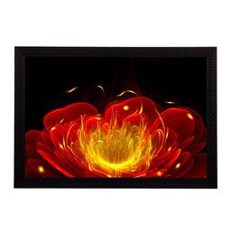 eCraftIndia Black & Red Floral UV Wall Art-image-22