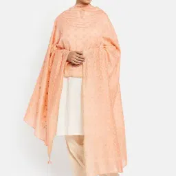 Fabindia Peach Embroidered Dupatta-image-51