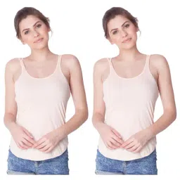 Dollar Missy Beige Cotton Camisole (Pack of 2)-image-73
