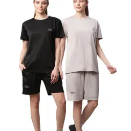 Vimal Jonney Multicolored Regular Fit T-Shirt With Shorts (Pack Of 2)-image-91