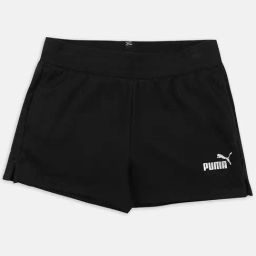 Puma Kids ESS+ FL G Black Cotton Logo Shorts-image-67