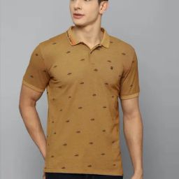 Louis Philippe Sport Brown Cotton Slim Fit Printed Polo T-Shirt-picture-33