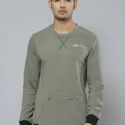 ALCIS Green Regular Fit Round Neck Sweatshirt-picture-13