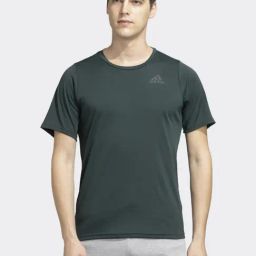 Adidas Green Slim Fit Printed Sports T-Shirt-image-25