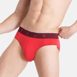 FCUK Multi-Color Polyamide Solid Briefs Pack of 2 image 5