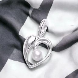 Taraash Pearl Heart 925 Sterling Silver Pendant for Women-image-5