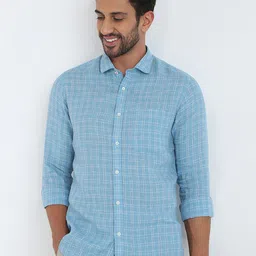 Raymond Checked Pattern Slim-Fit Casual Shirt-image-15