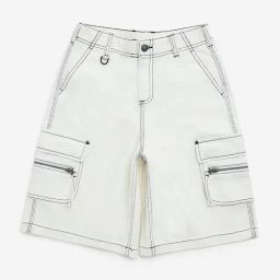 Y&F Kids by Westside Off-White Cargo-Style Mid-Rise Denim Shorts-picture-23