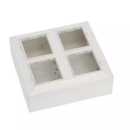 Shivam 8 Module Plastic Wall Mount Rectangular Gang Box, White-45