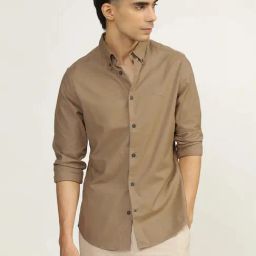 Andamen Brown Slim Fit Shirt-picture-33